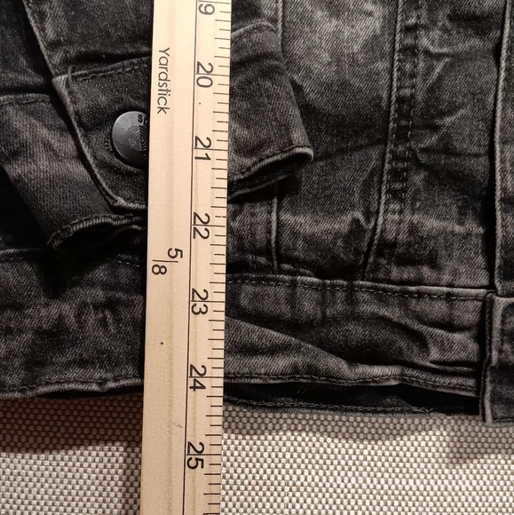 Y2K Southpole w/ patchs denim jacket, Small, Black/Charcoal denim, Great cond. - Picture 2 of 10